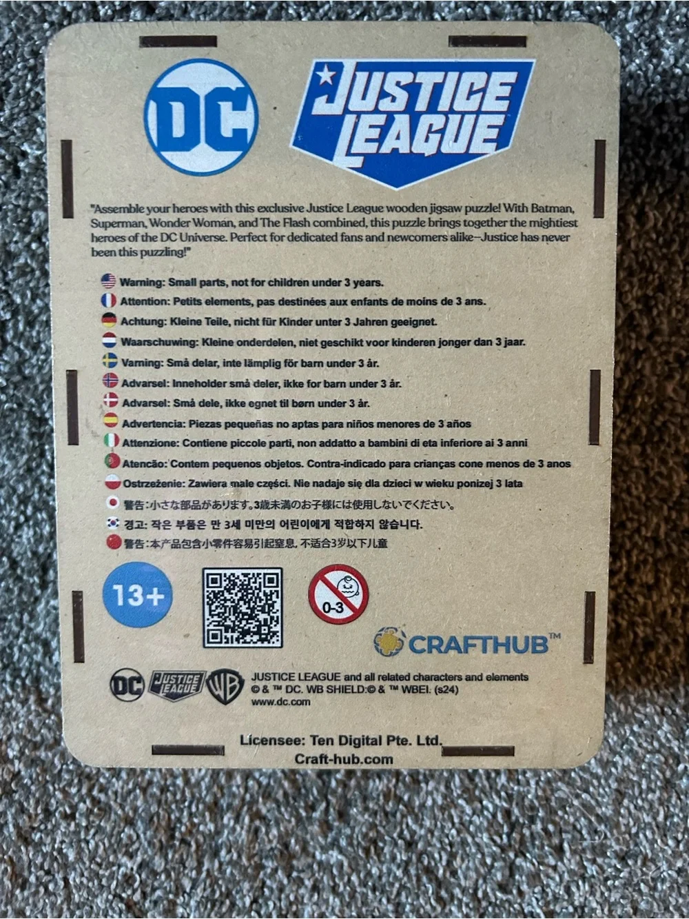 DC Justice League Wooden Puzzle by Crafthub